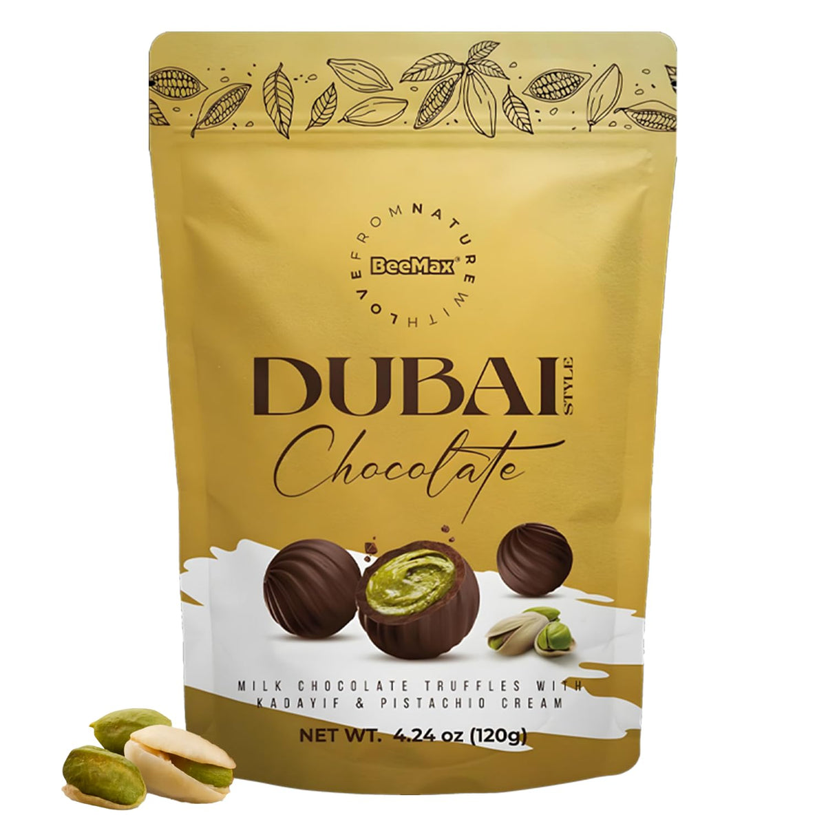 BEEMAX Dubai-style truffles packaging closeup for premium gifting