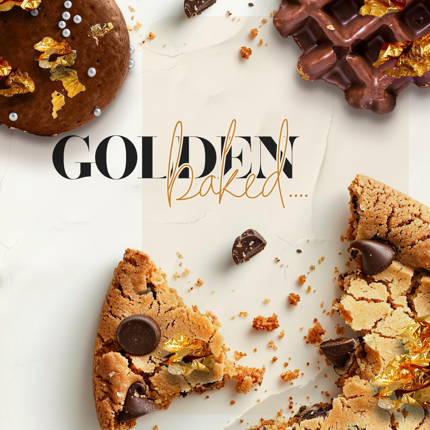 BeePoint 24K gold flakes elevate gourmet plating on dishes.