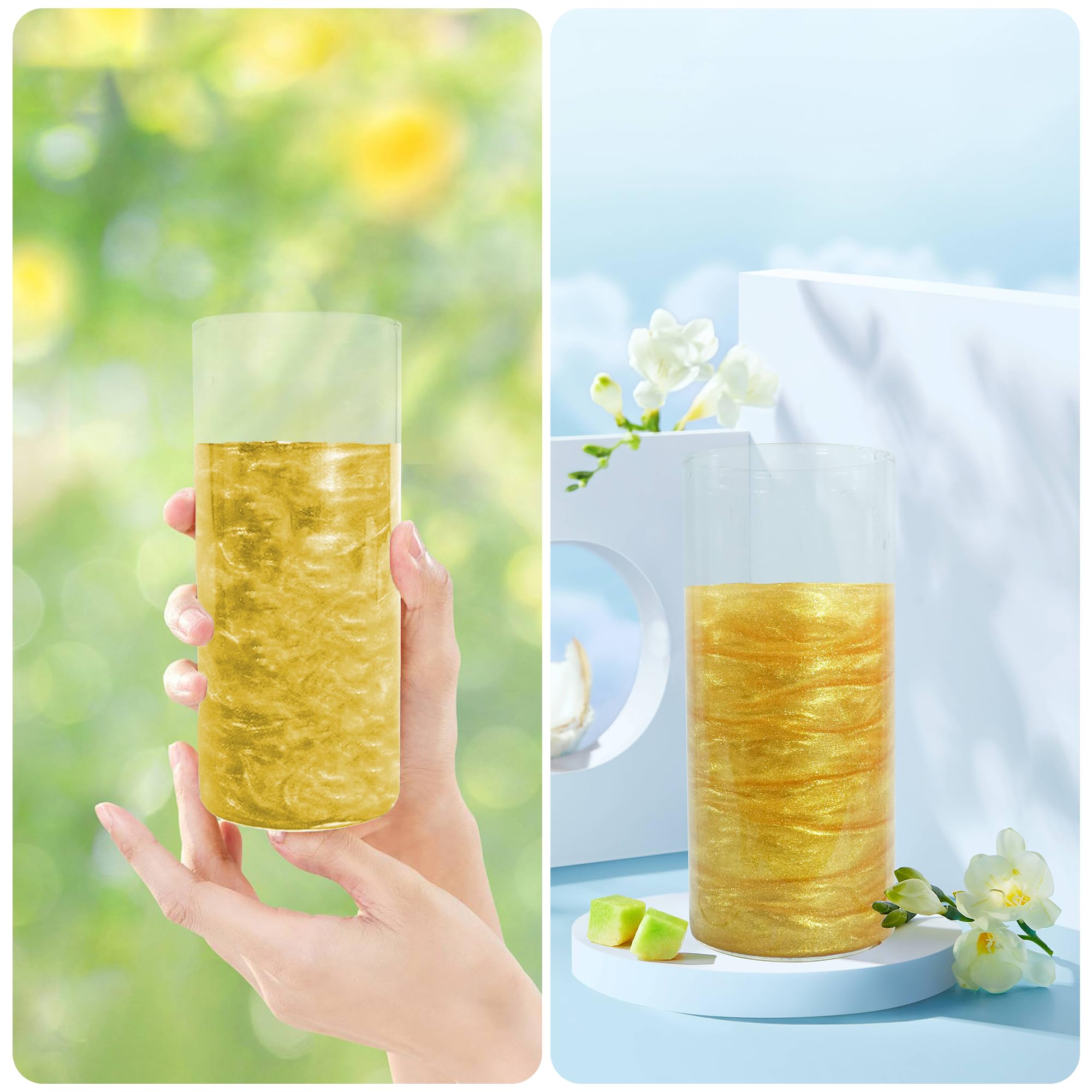 BeePoint Gold edible luster dust dessert sprinkle adds party-worthy glow