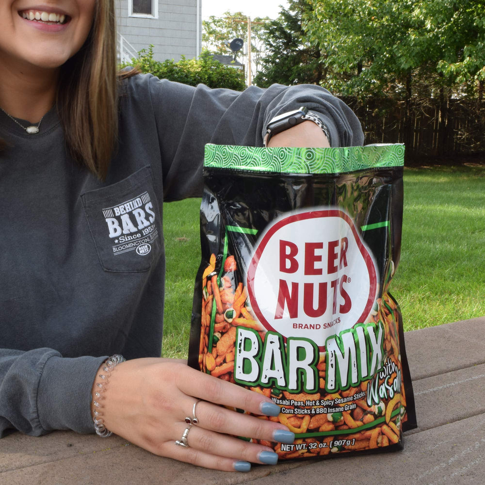 BEER NUTS Bar Mix Wasabi peas provide a spicy kick.