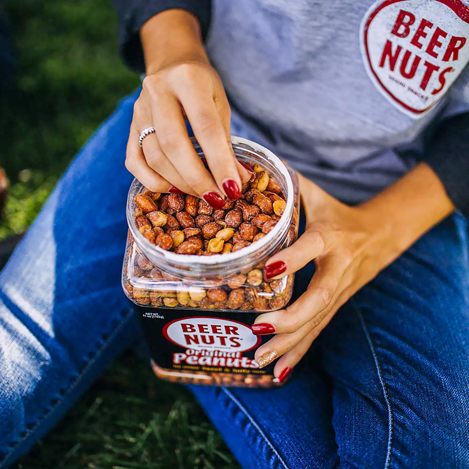 BEER NUTS Original peanuts bar-mix-ready, great for pantry snacks and parties.