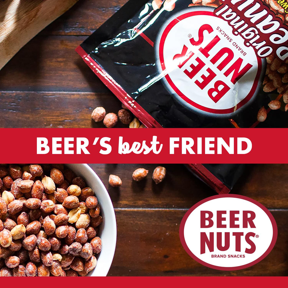 BEER NUTS Original Peanuts gluten-free and kosher icons – dietary-friendly snack.