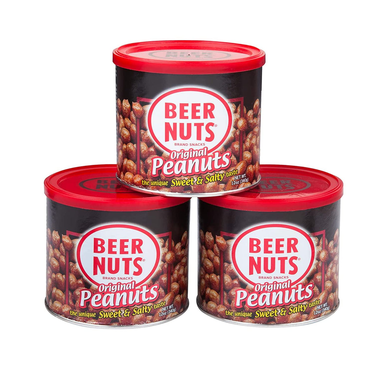 BEER NUTS Original Peanuts travel-size can front view for on-the-go snacking