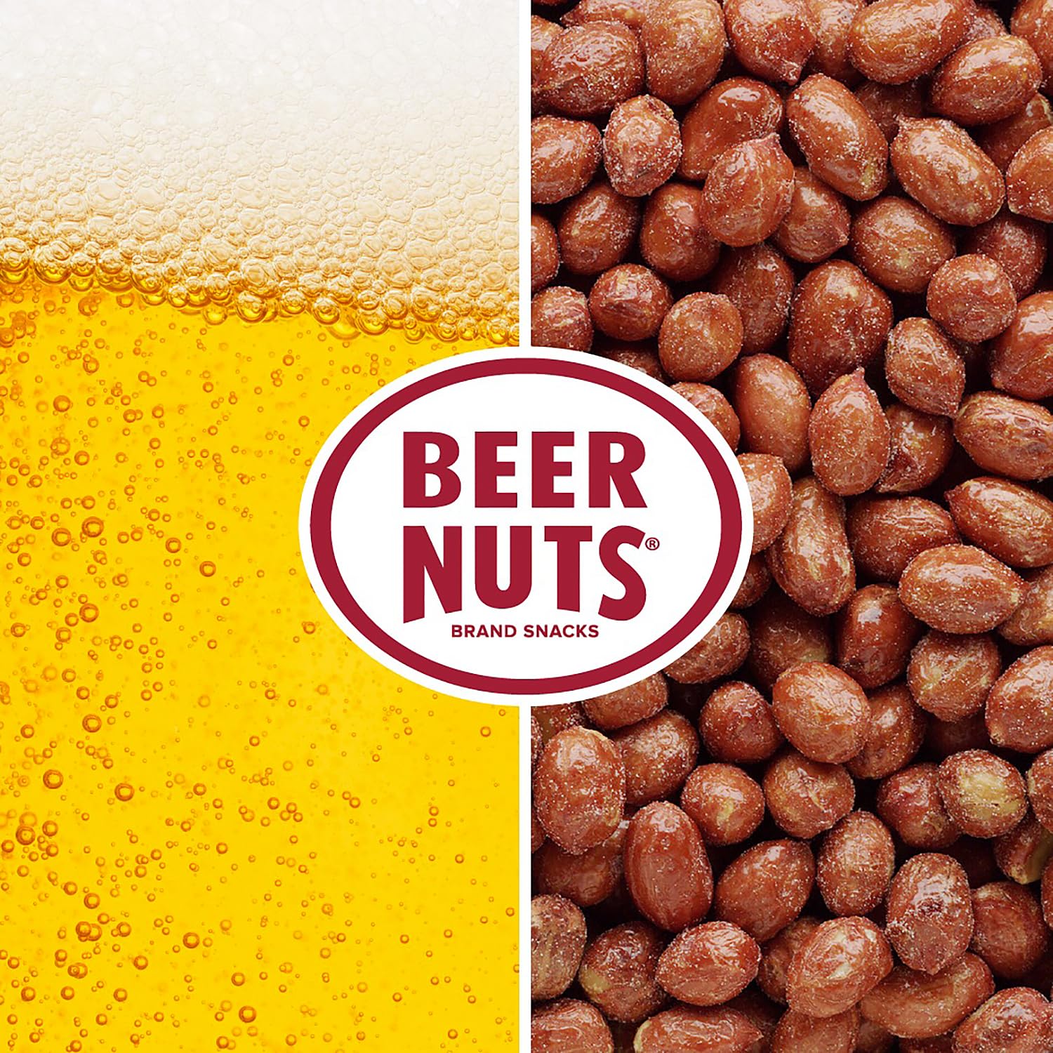 Beer Nuts roasted sweet glazed peanuts emphasizing a nutty sweetness