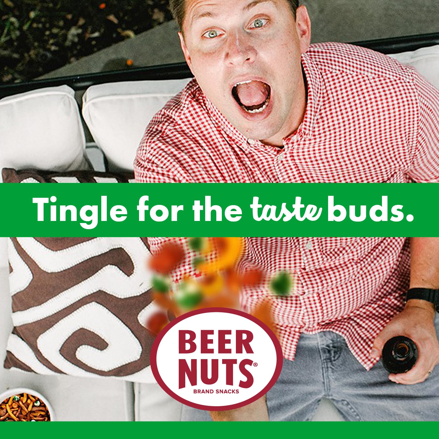 Beer Nuts Wasabi Peas hint of heat with wasabi spark