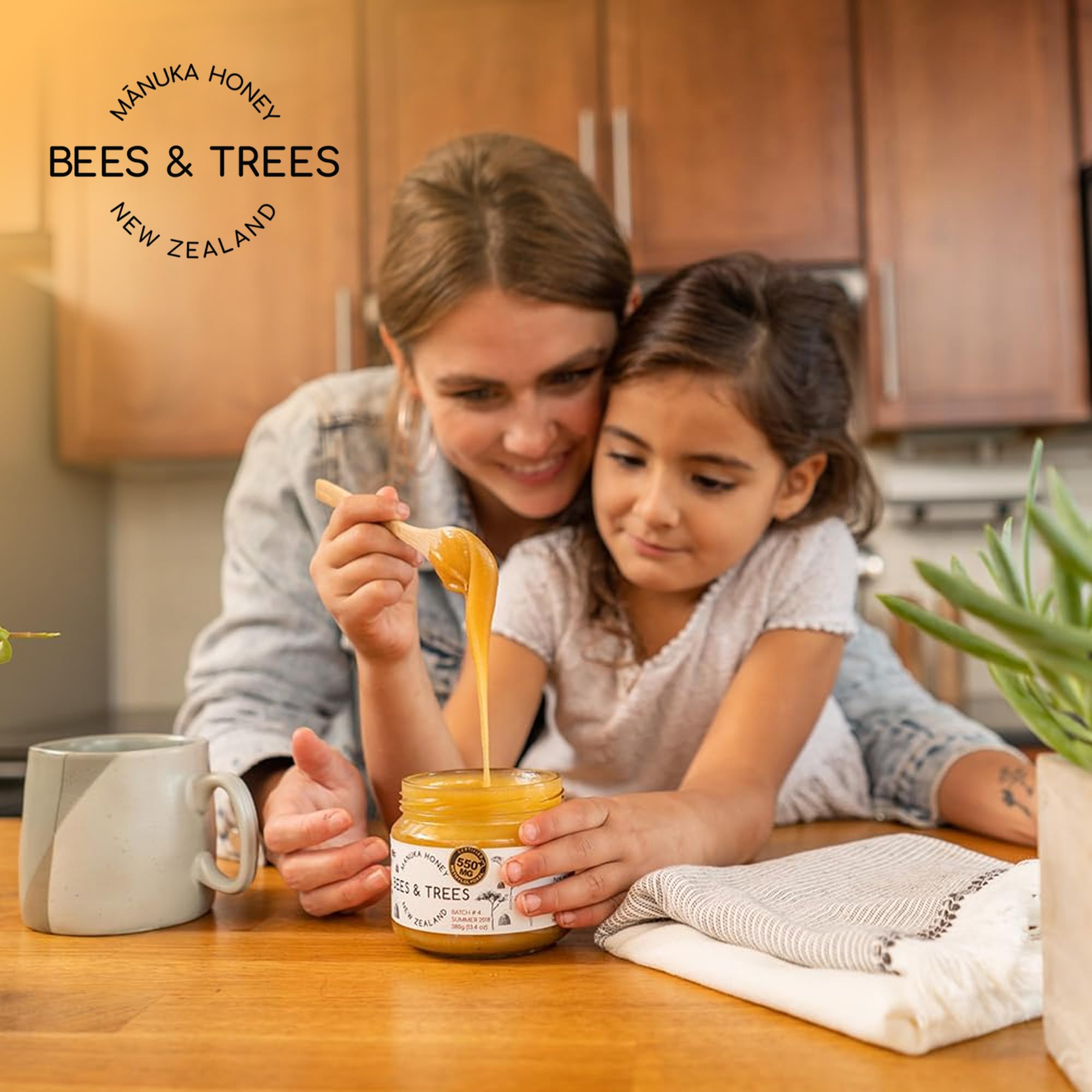 Bees & Trees Manuka honey gift packaging for wellness gifts.
