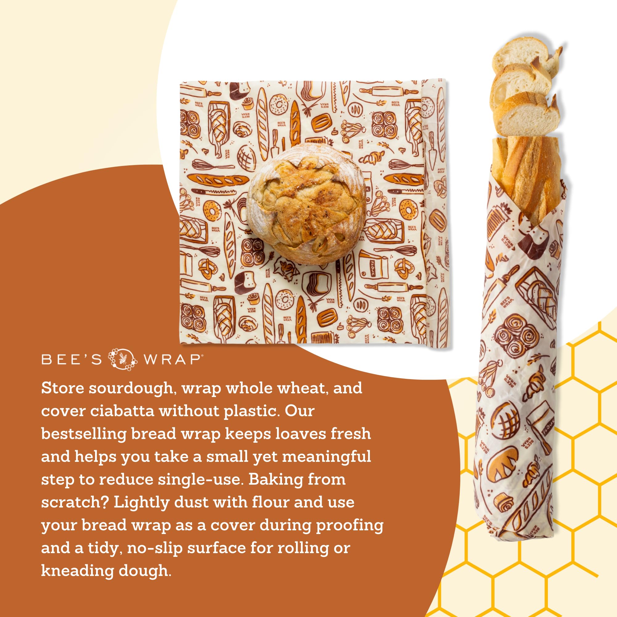 Bee's Wrap bread wrap for proofing helps dough rest with breathable protection.