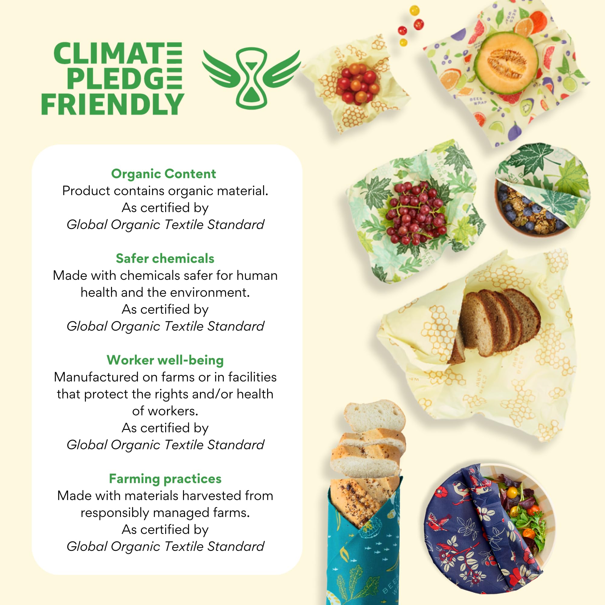 Bee's Wrap breathable wrap maintains bread flavor while protecting crust.