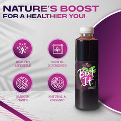 BEET IT Organic Beet Juice 6-pack display for everyday use