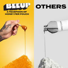 BeeUP open pack contents display portable individually wrapped snacks.