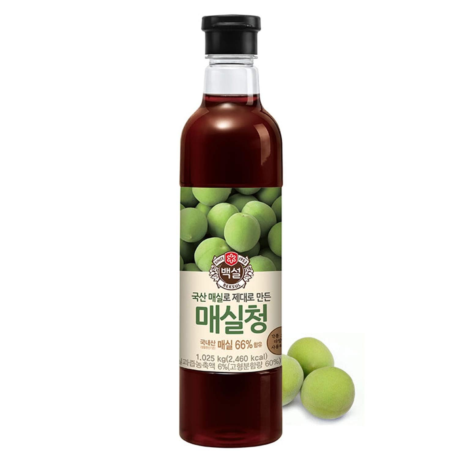 Beksul plum syrup bottle for refreshing iced plum drinks