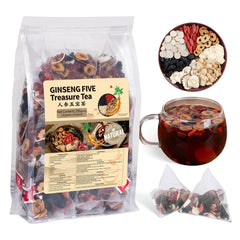 BeleePlanner Ginseng Five Treasures Tea pack, balanced wellness and vitality.