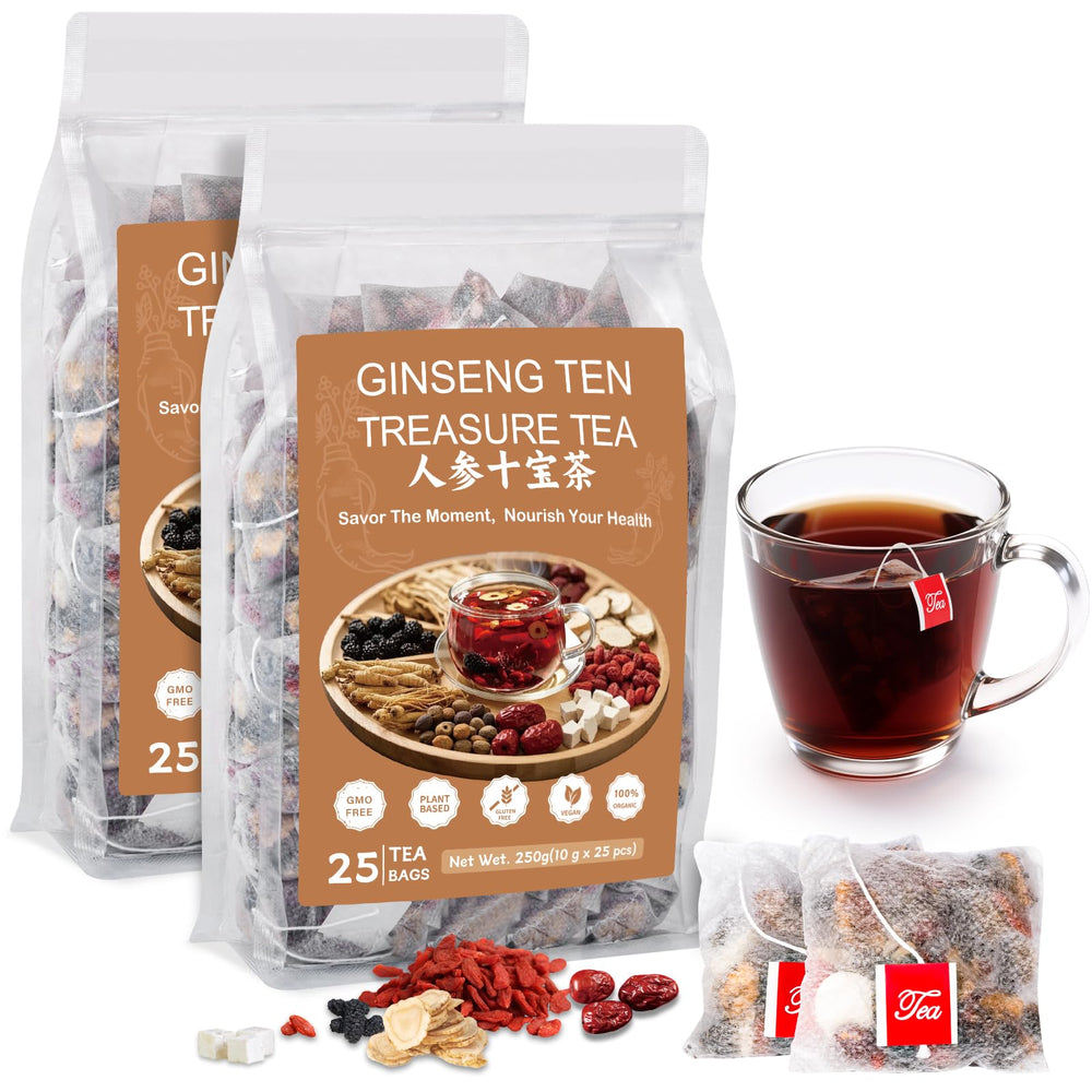 BeleePlanner Ginseng Ten Treasure Tea packaging shows premium blend for daily wellness ritual