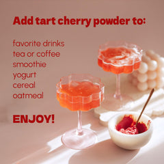 Beleon Tart Cherry Powder scoop ready to measure for beverages