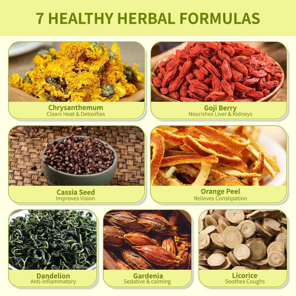 BeleePlanner Dandelion Wolfberry Tea steeped cup highlights relaxing aroma