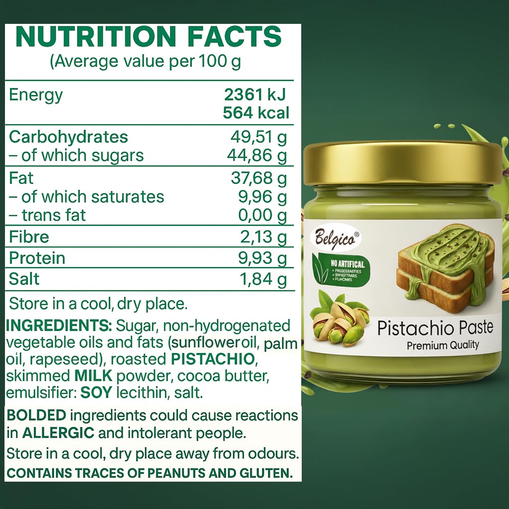 Belgico pistachio cream spread on toast offers a breakfast upgrade.