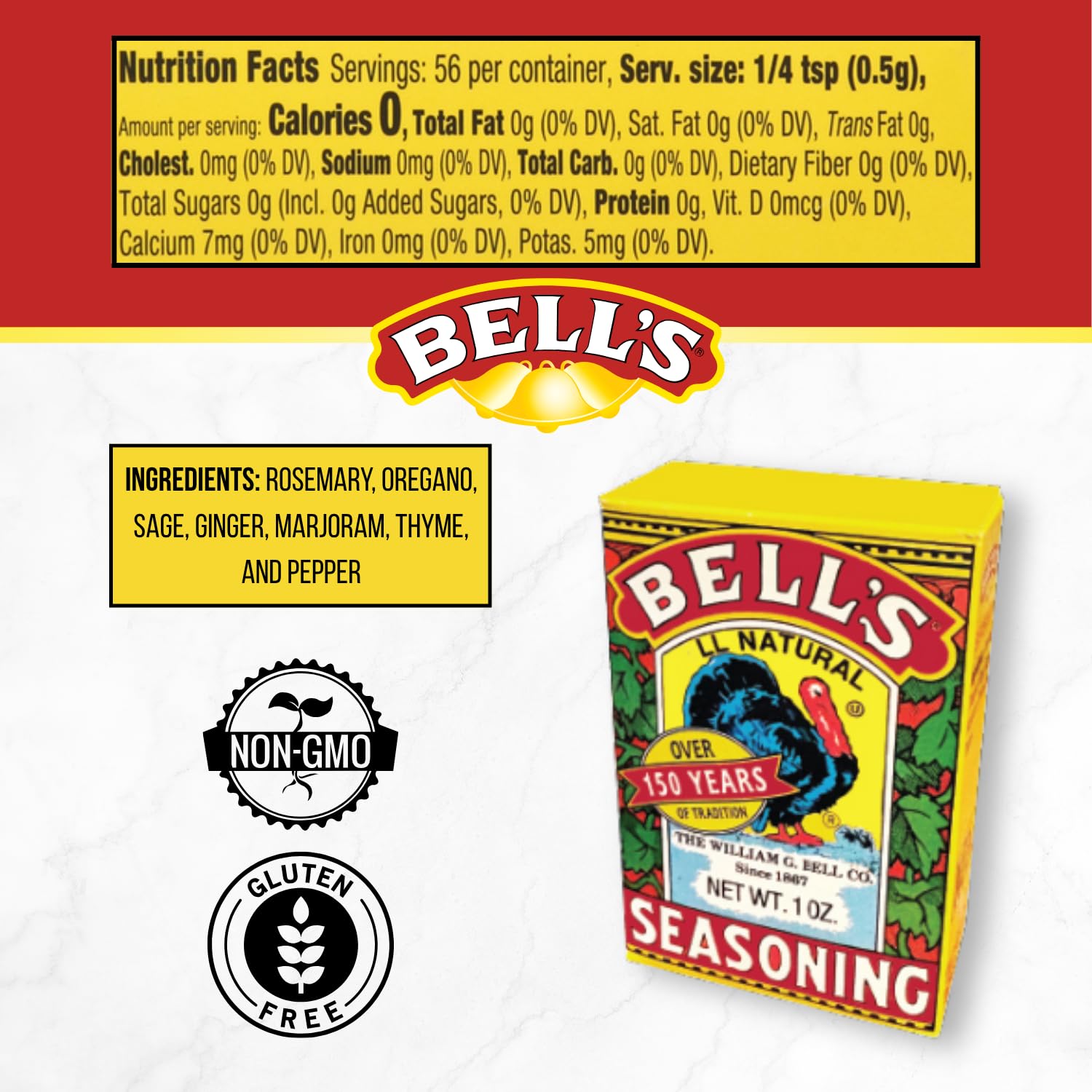 BELL'S poultry blend in bowl highlights rich herb aroma for cooking