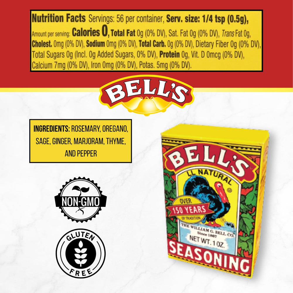 BELL'S poultry blend in bowl highlights rich herb aroma for cooking