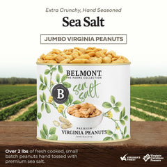 Belmont Peanuts hand-seasoned Virginia peanuts highlight artisanal flavor for gatherings.