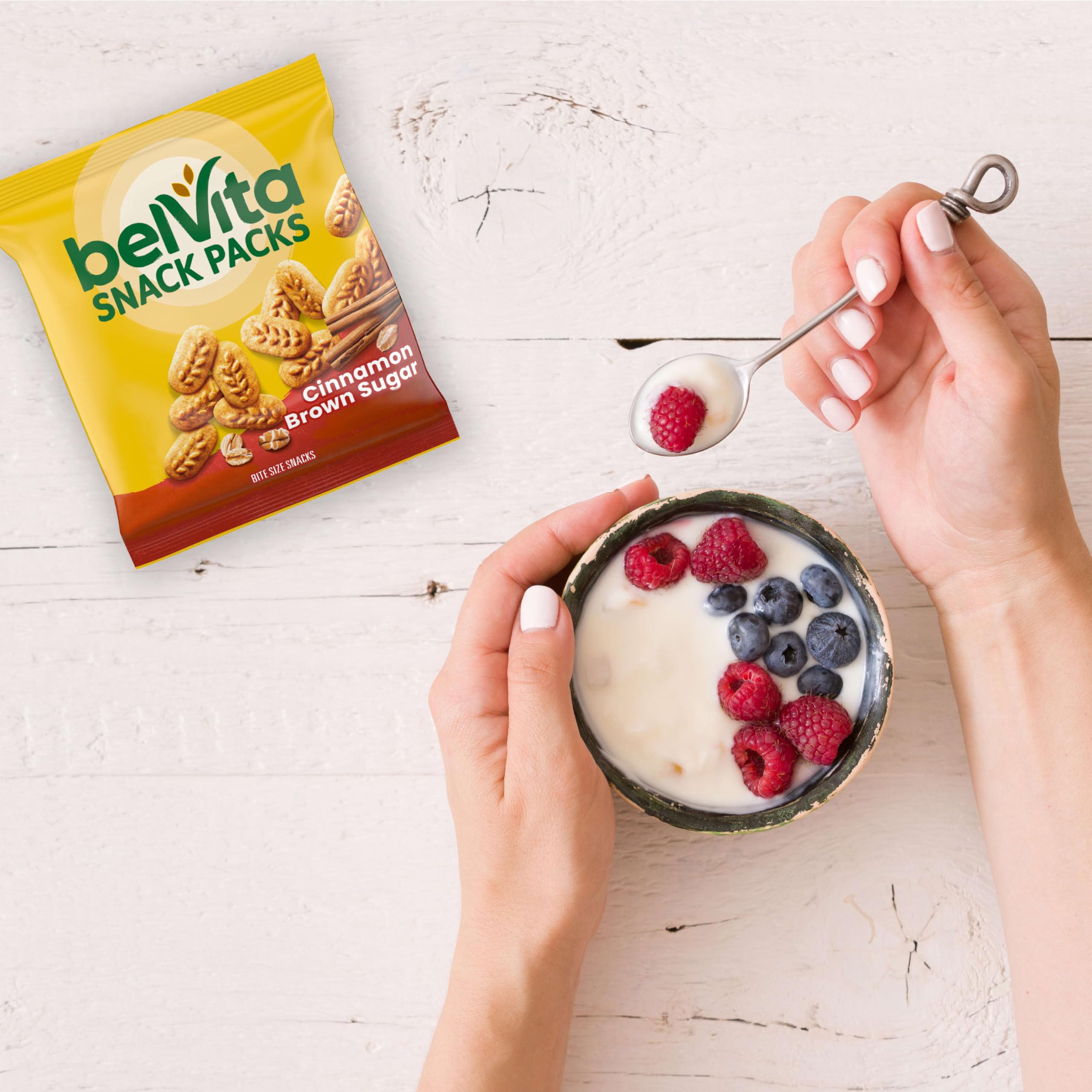 On the go Belvita bites in a commuter scene
