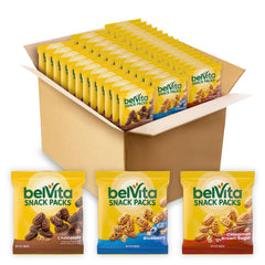 Belvita bite size snacks variety pack front view for quick mornings