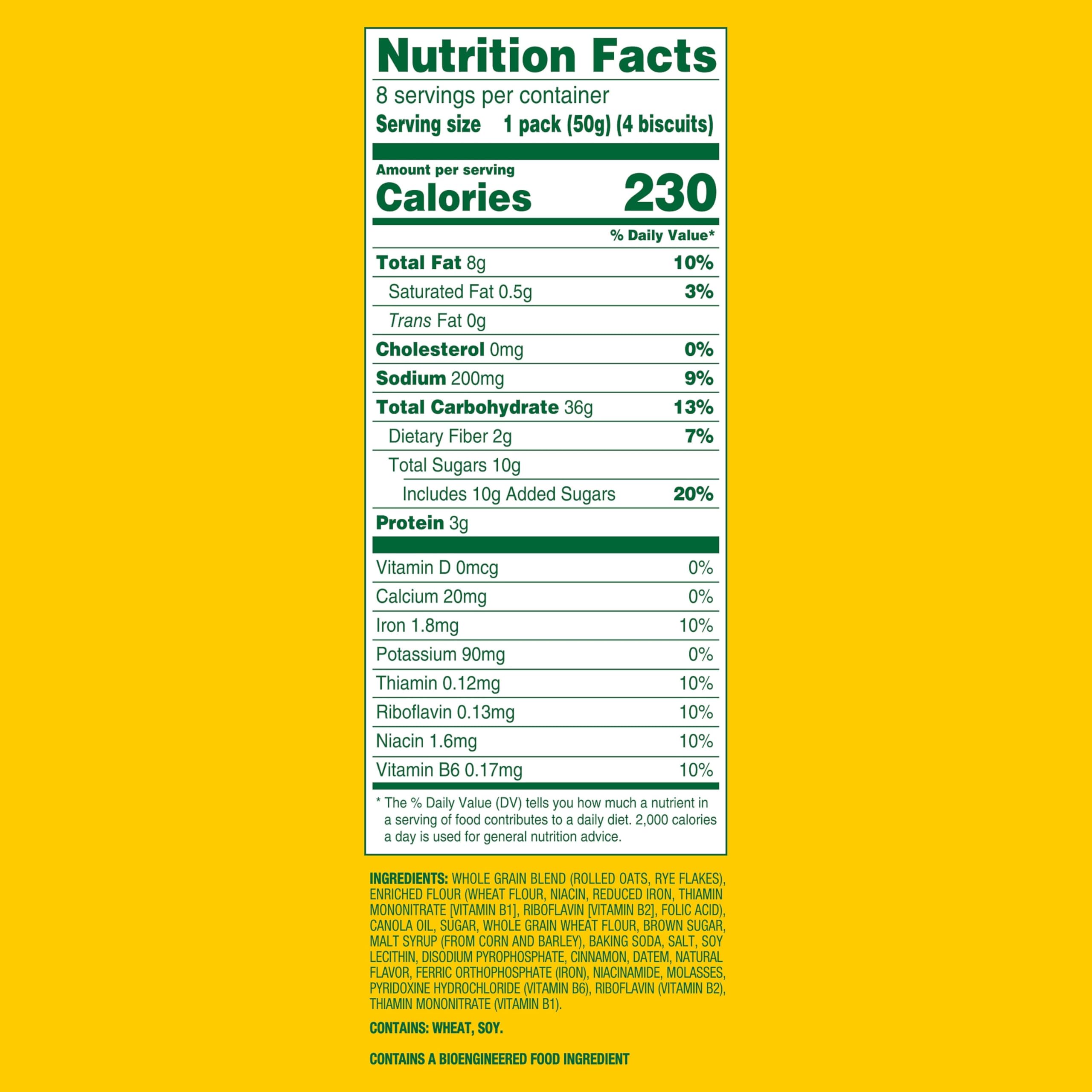 belVita Cinnamon Brown Sugar biscuits four-per-pack close-up highlighting crunchy texture