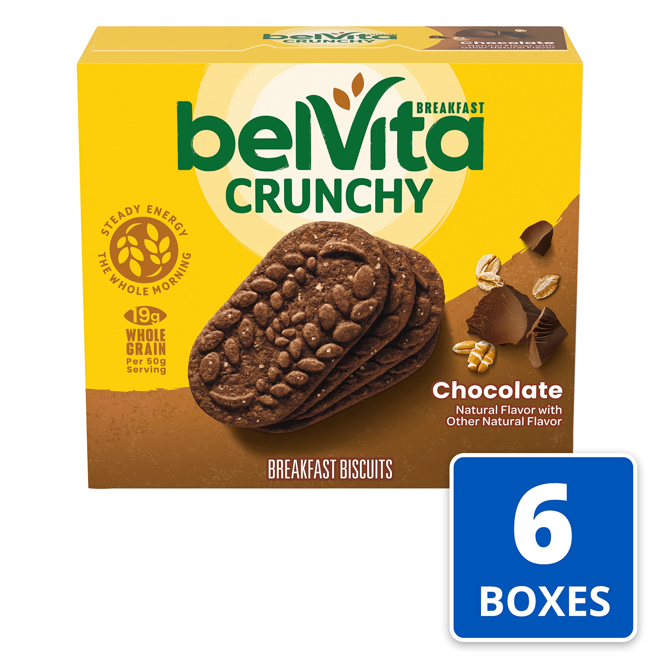 Belvita Chocolate Breakfast Biscuits served with yogurt and fruit