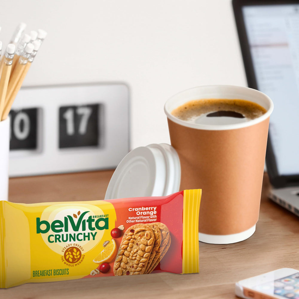 Ingredients highlight wholesome grains in Belvita Cranberry Orange Breakfast Biscuits