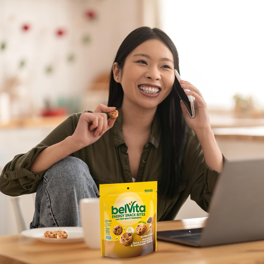 belVita Energy Snack Bites perfect school snack for quick breaks.