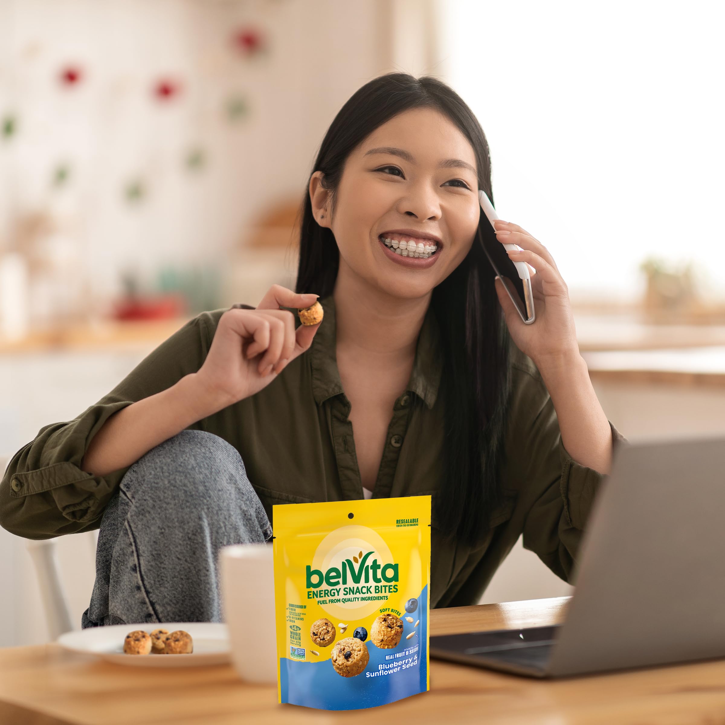 belVita Energy Snack Bites travel-friendly snack pack.