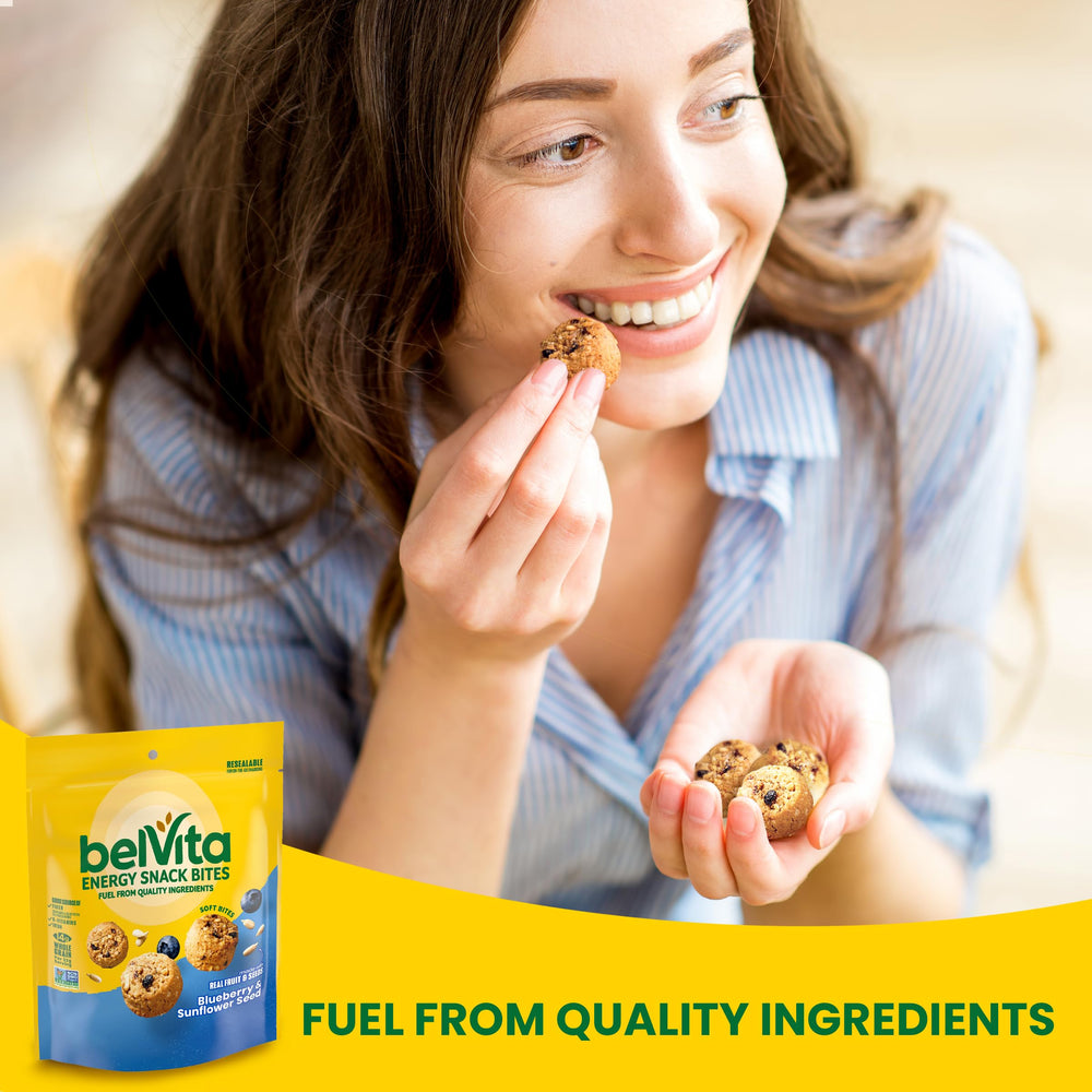 belVita Energy Snack Bites rich in whole grains.
