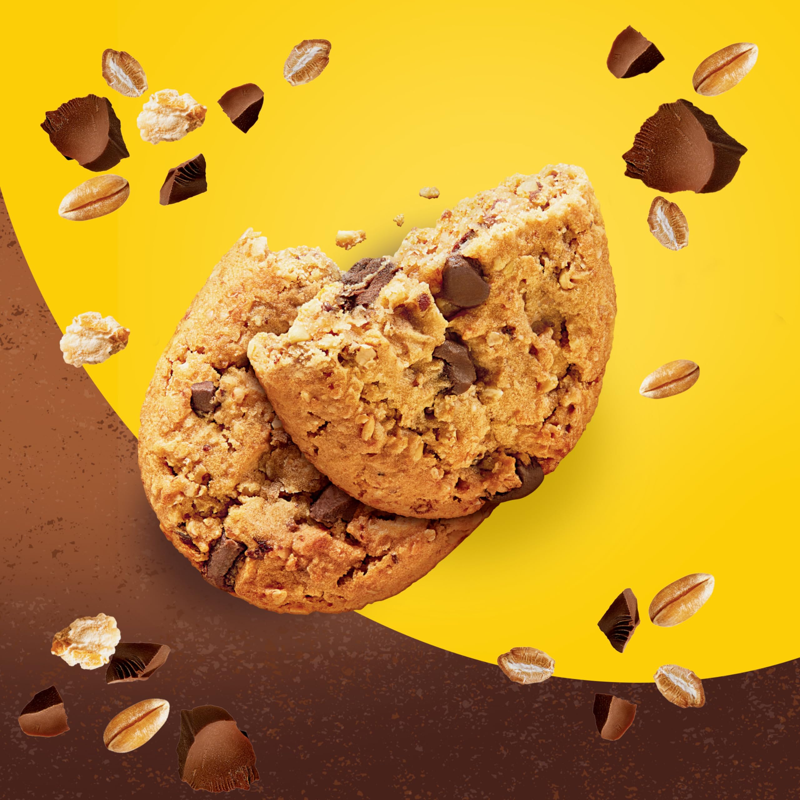 Belvita Soft Baked Oats & Chocolate bar packaging displayed on a desk.