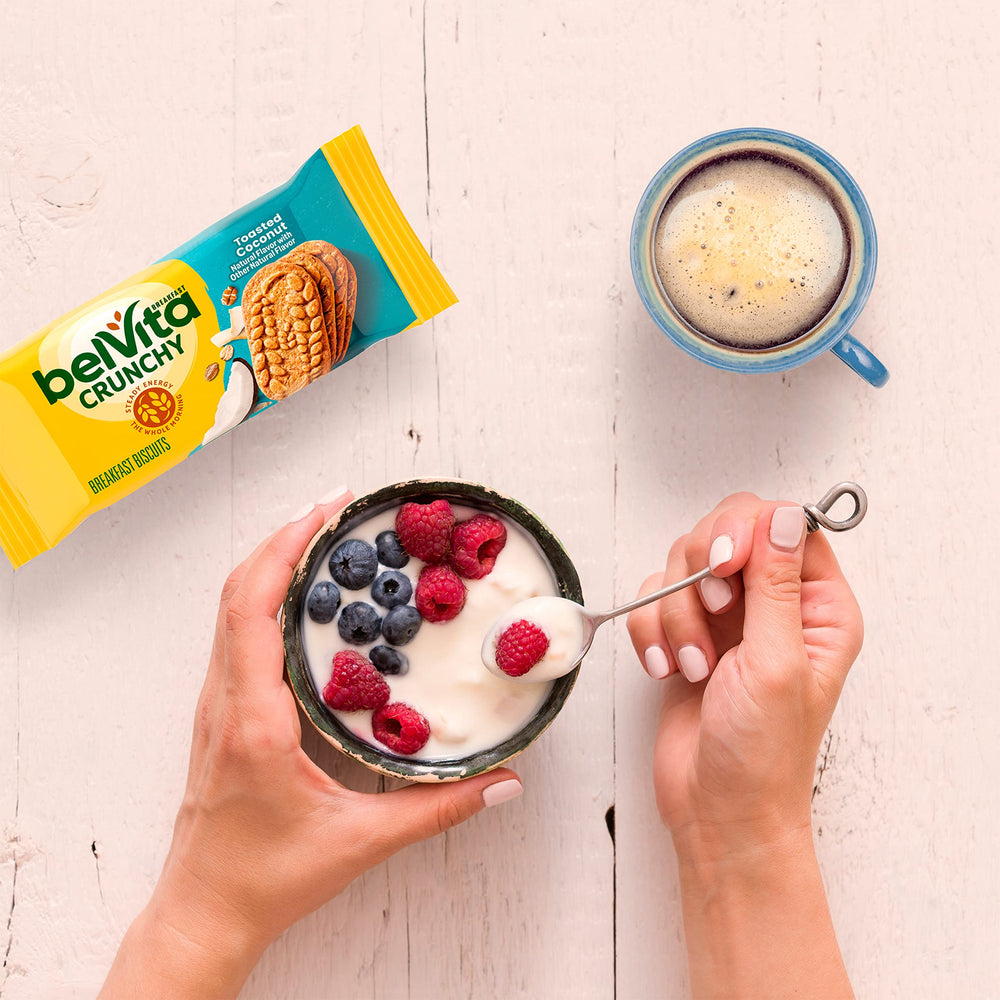 Belvita with 20g whole grain per serving, feeling hearty