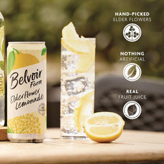 Belvoir Fruit Farms real botanicals elderflower highlight natural flavor.