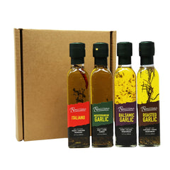 Benissimo Roasted Garlic Oil bottle; rich garlic aroma for sautéing and finishing.