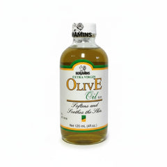 Benjamins Extra Virgin Olive Oil 4oz bottle close-up for dressings and cooking.