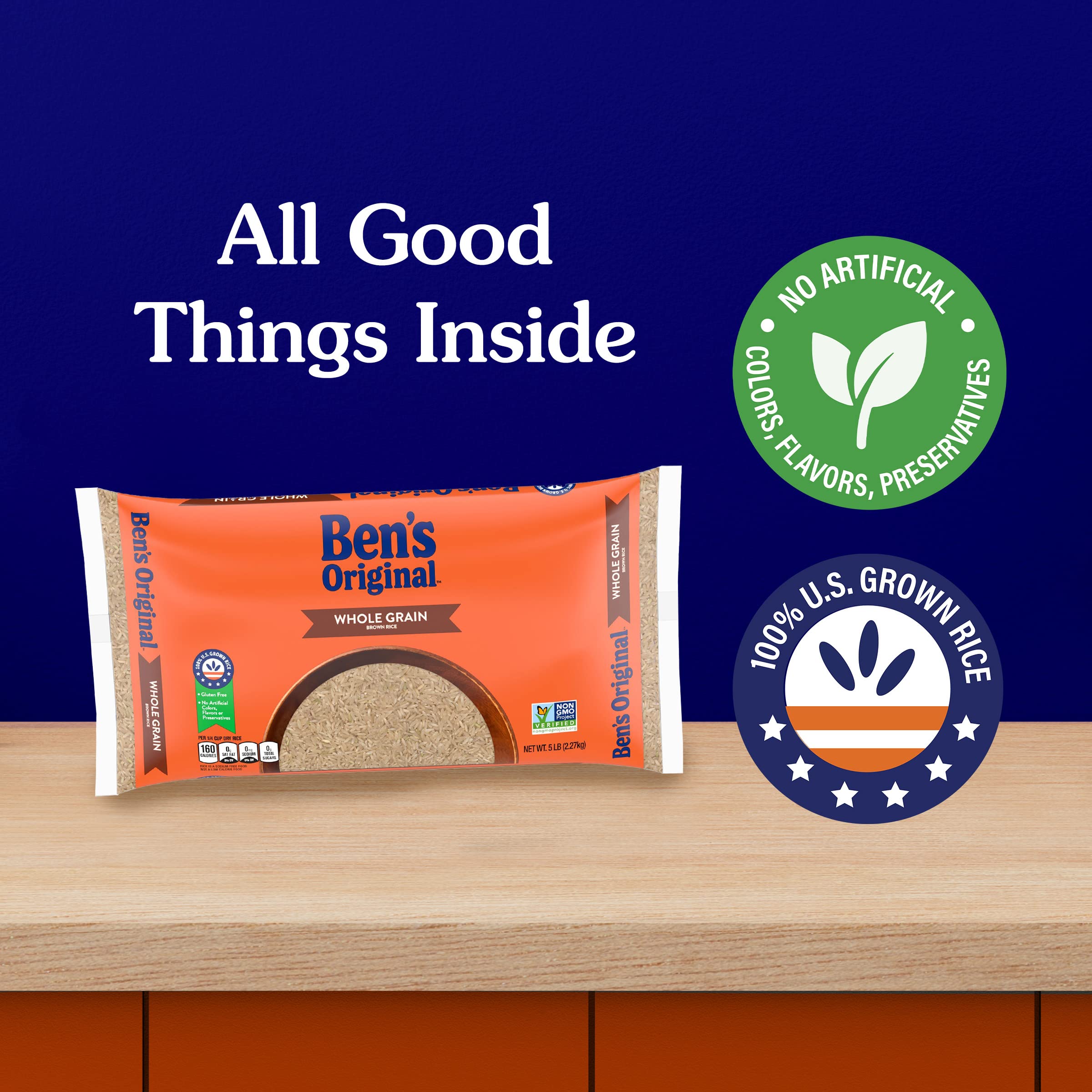 Fluffy Ben's Original brown rice ready to serve as a versatile base.