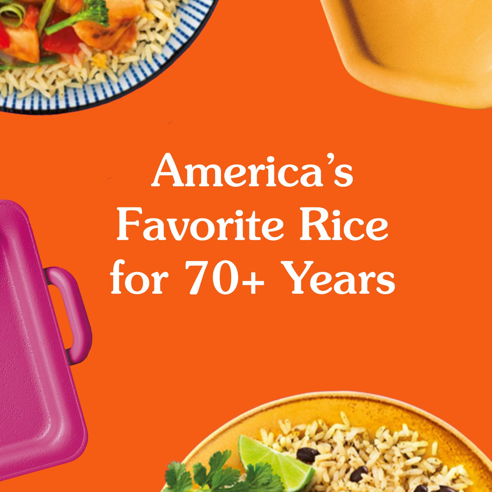 Ben's Original brown rice on pantry shelf ready for weeknight meals.