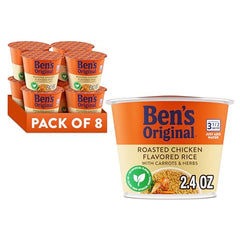 BEN'S ORIGINAL ingredients show carrots and herbs for added flavor in the cup.