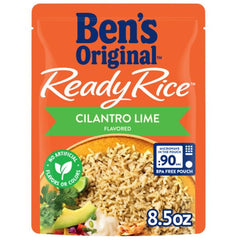 Parboiled long-grain rice with cilantro and lime for versatile meals