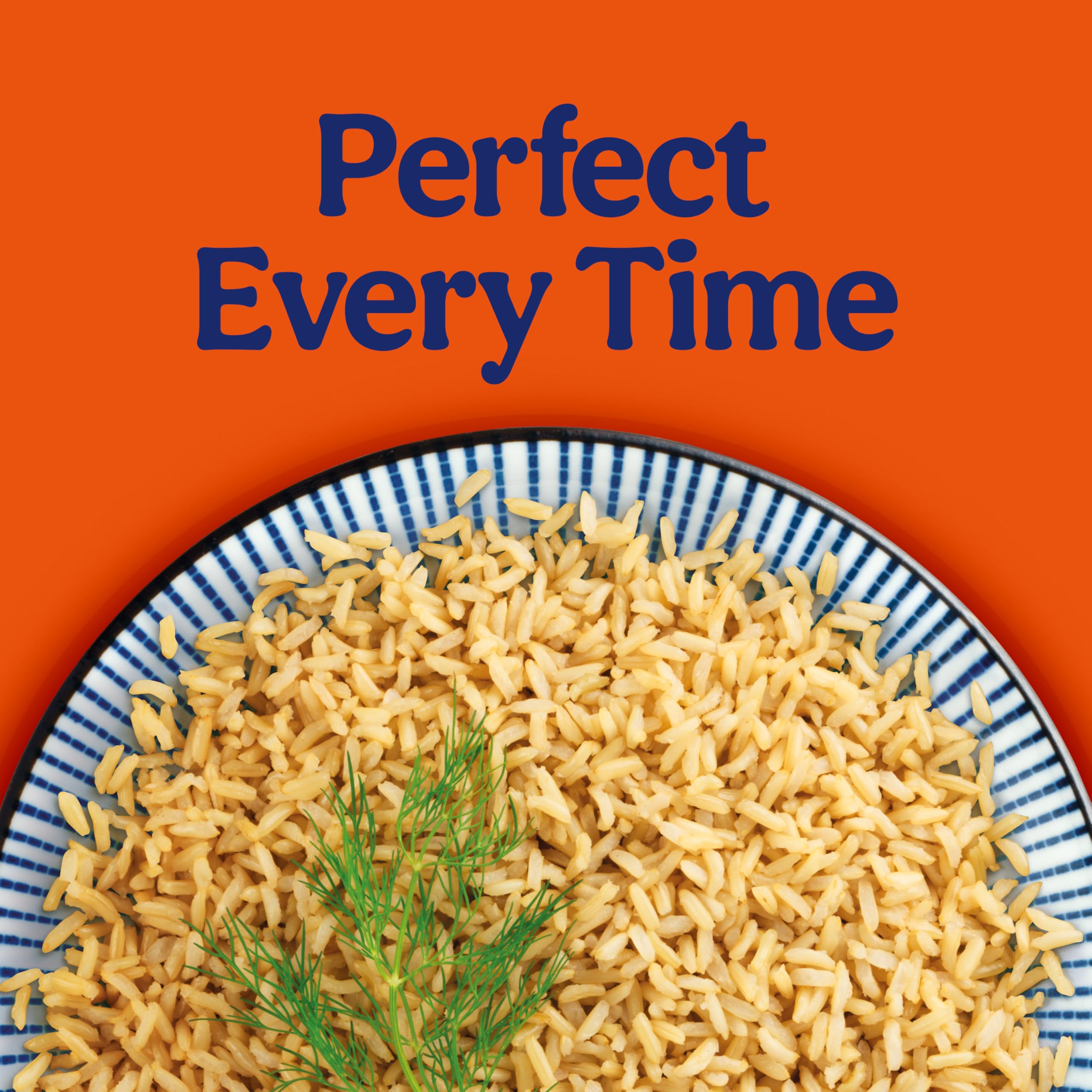 Cooked Brown Basmati plated as a side dish