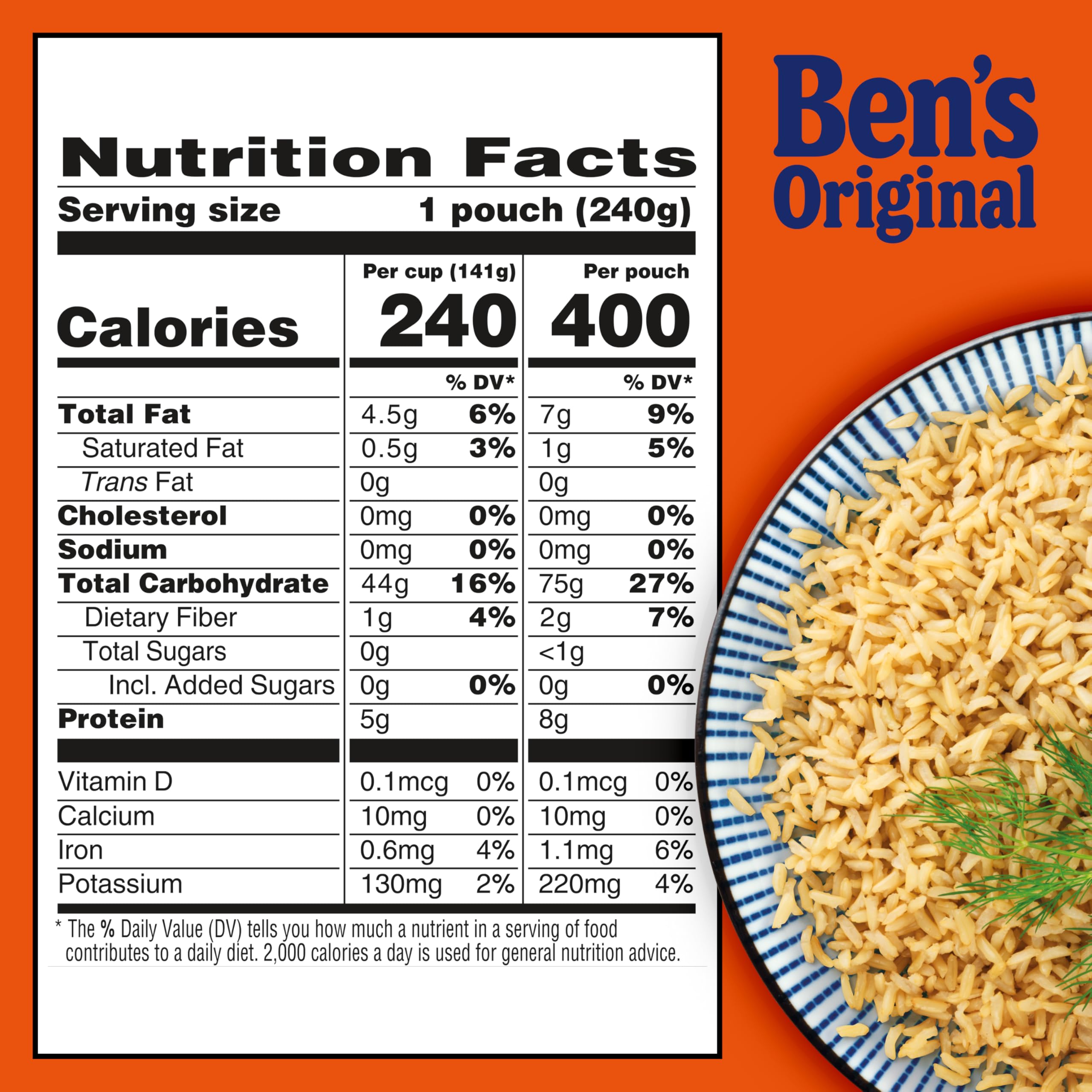 No artificial flavors or colors in this Ready Rice