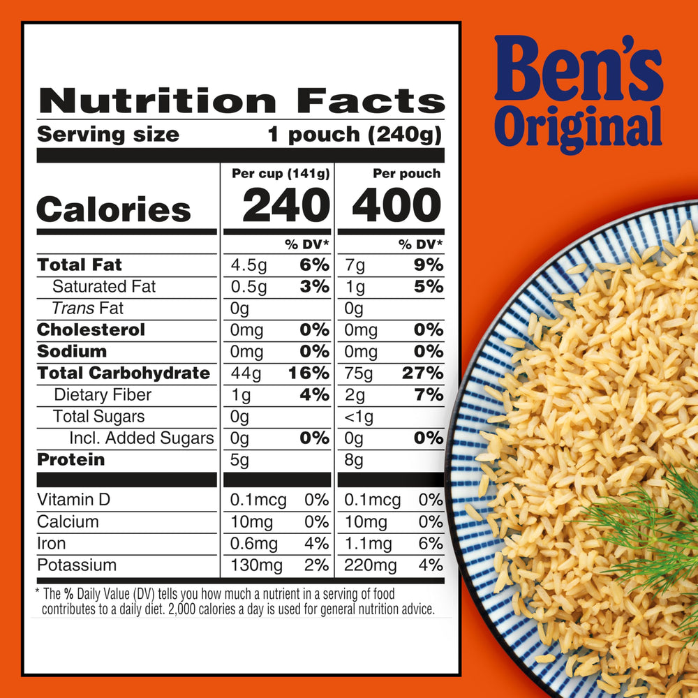 No artificial flavors or colors in this Ready Rice