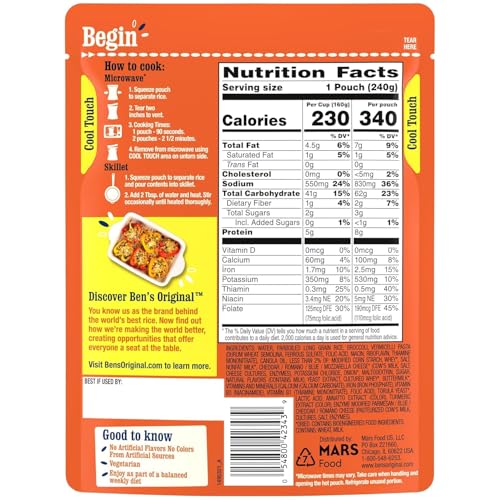 Ben's Original Ready Rice cheddar broccoli microwaved in 90 seconds for fast meals