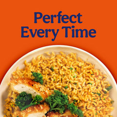 Ben's Original Ready Rice pouch shown with BPA-free packaging for safe convenient meals