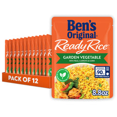 BEN'S ORIGINAL Ready Rice Garden Vegetable pouch heats quickly for a convenient dinner side.
