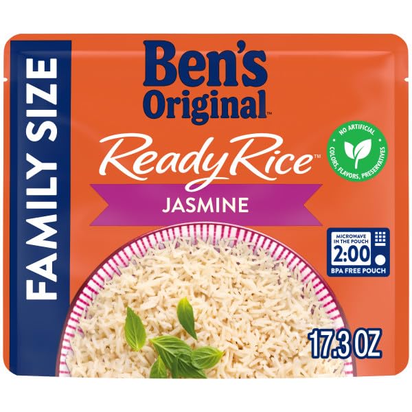 BEN'S ORIGINAL Jasmine long-grain rice texture ideal for savory meals.