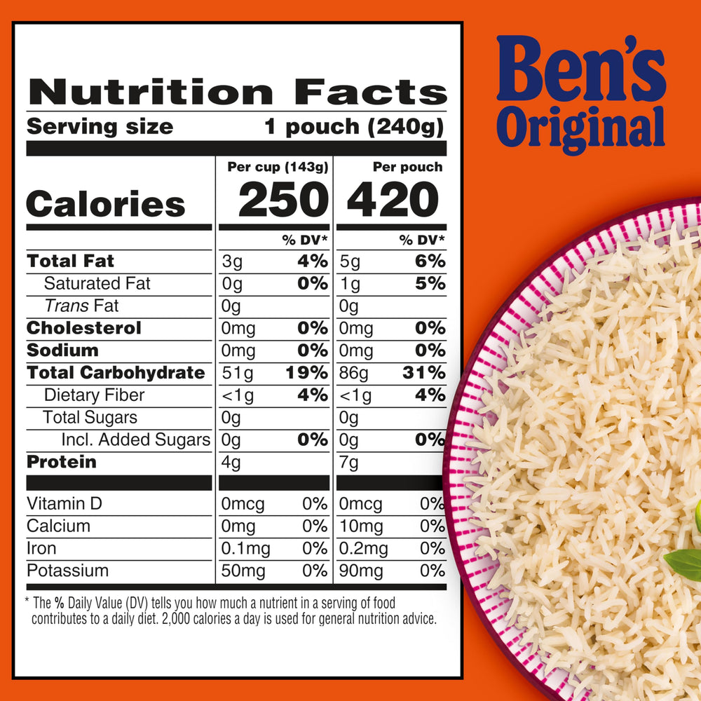 BEN'S ORIGINAL Ready Rice Jasmine Rice 90-second prep saves time.
