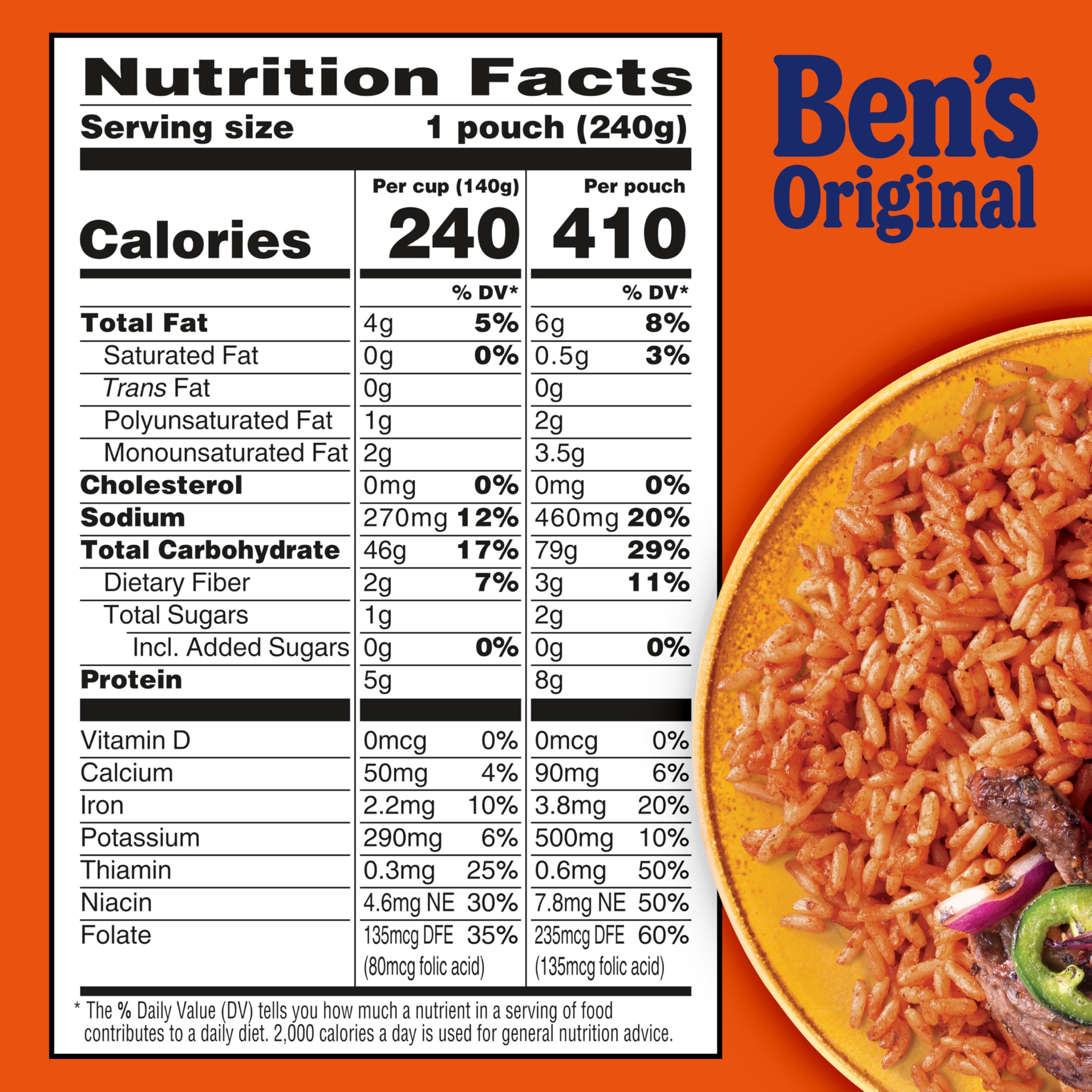 BEN'S ORIGINAL Ready Rice no-artificial-flavors contains genuine spices for bold flavor.