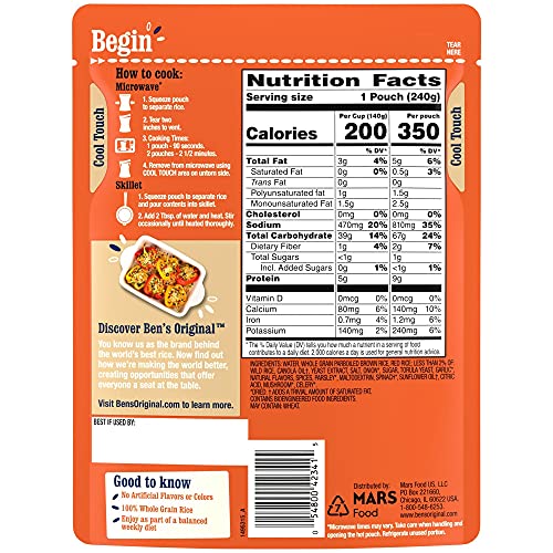 BEN'S ORIGINAL Ready Rice medley pouch microwaving in 90 seconds for fast meals.